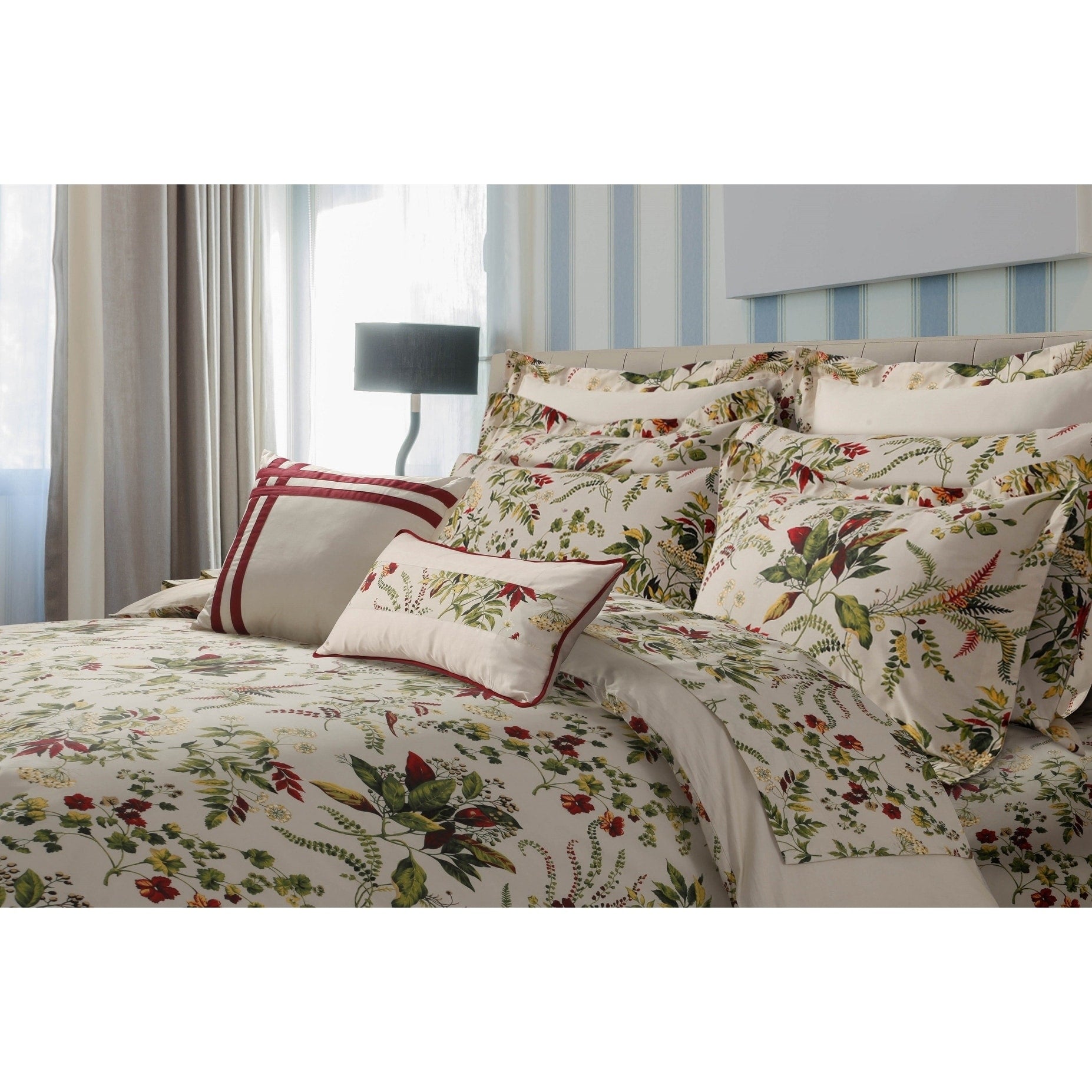 Maui Printed Floral Cotton Oversize 5 Piece Duvet Cover Set