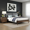 Maurice 89 Textured Fabric California King Platform Bed
