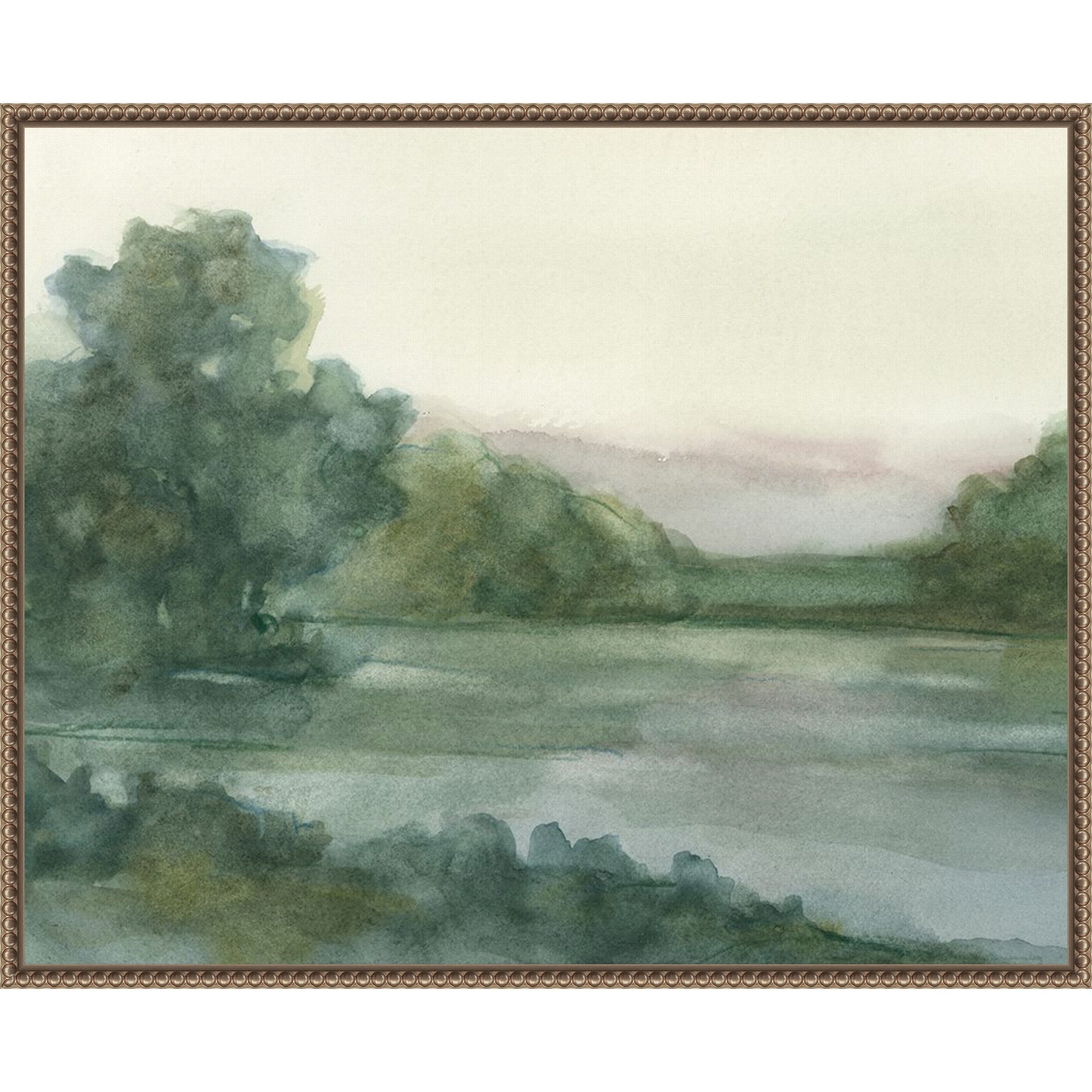 Mauve Mountain View No. 1 By Ethan Harper Framed Canvas Wall Art Print