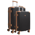 Max Studio Tufted Abs 2 Piece Hard Sided Luggage Set