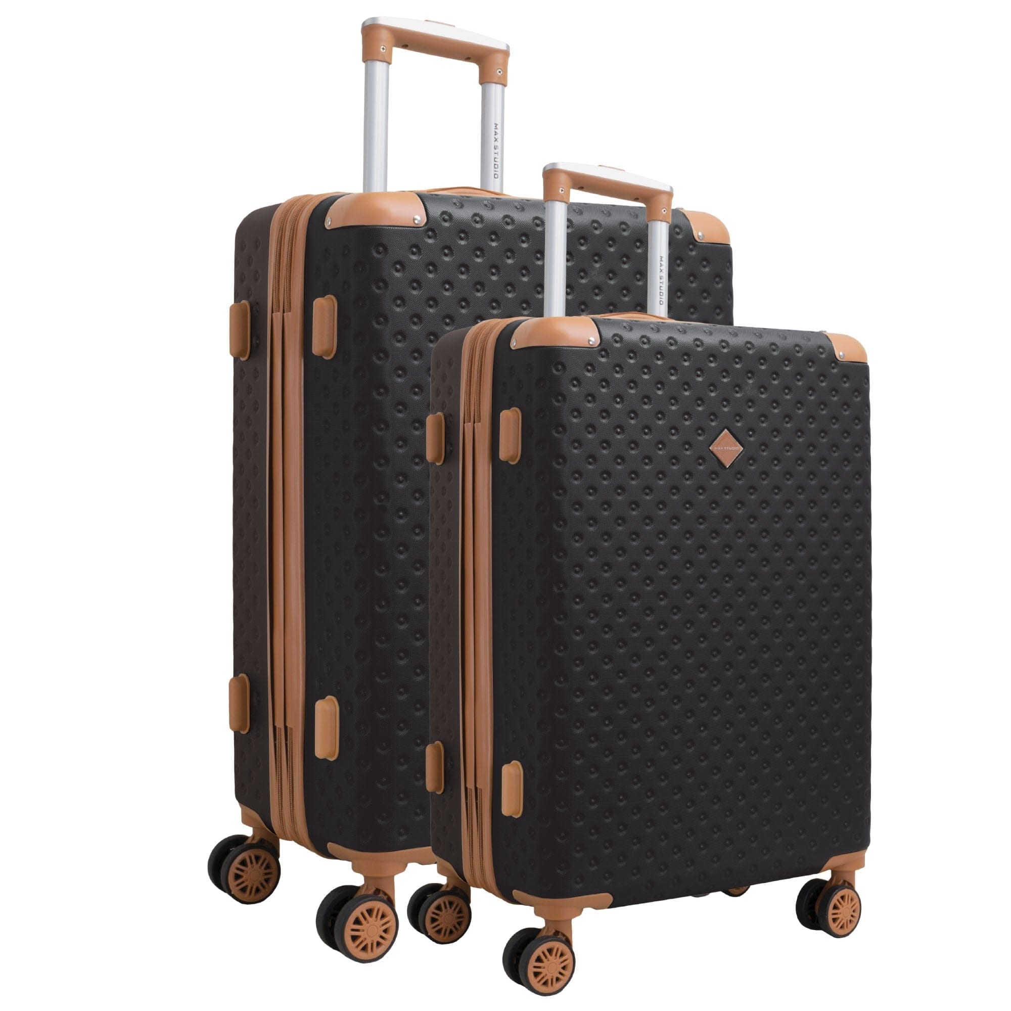 Max Studio Tufted Abs 2 Piece Hard Sided Luggage Set