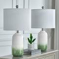Maxax 23 Modern Blue And White Ceramic Table Lamp With 3 Way Dimmable Lighting For Living Room Bedroom And Study Set Of 2