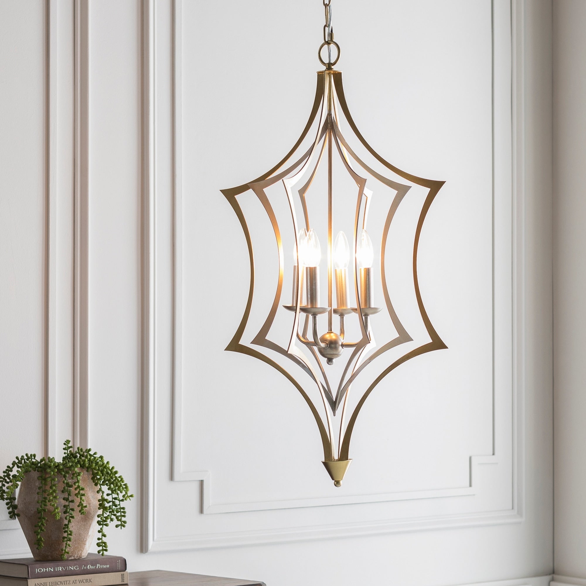 Maxene Updated Traditional Gold Pendant Lighting Fixture