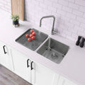 32 L X 18 W Double Basin Undermount Kitchen Sink With Grids And Basket Strainers