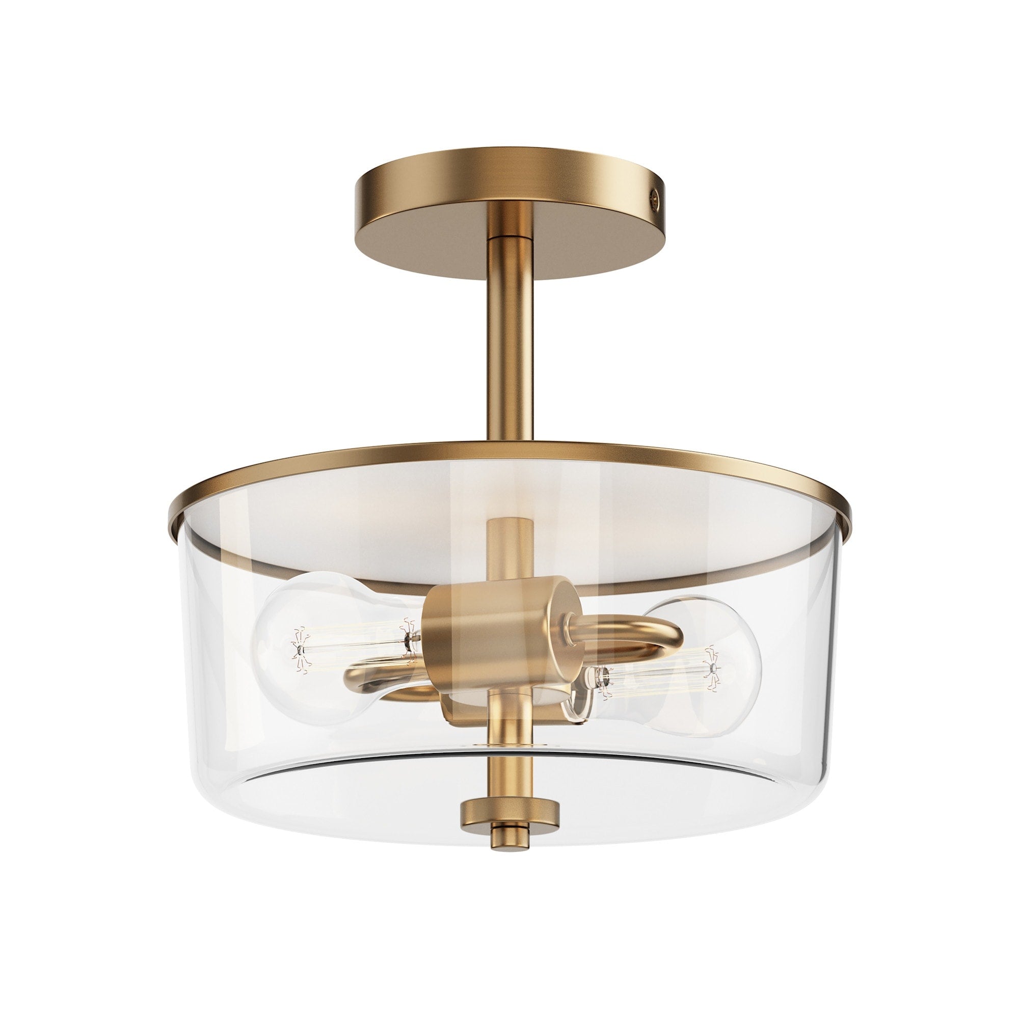 Maxim 5692 Fuller 2 Light 11 Wide Semi Flush Drum Ceiling Fixture