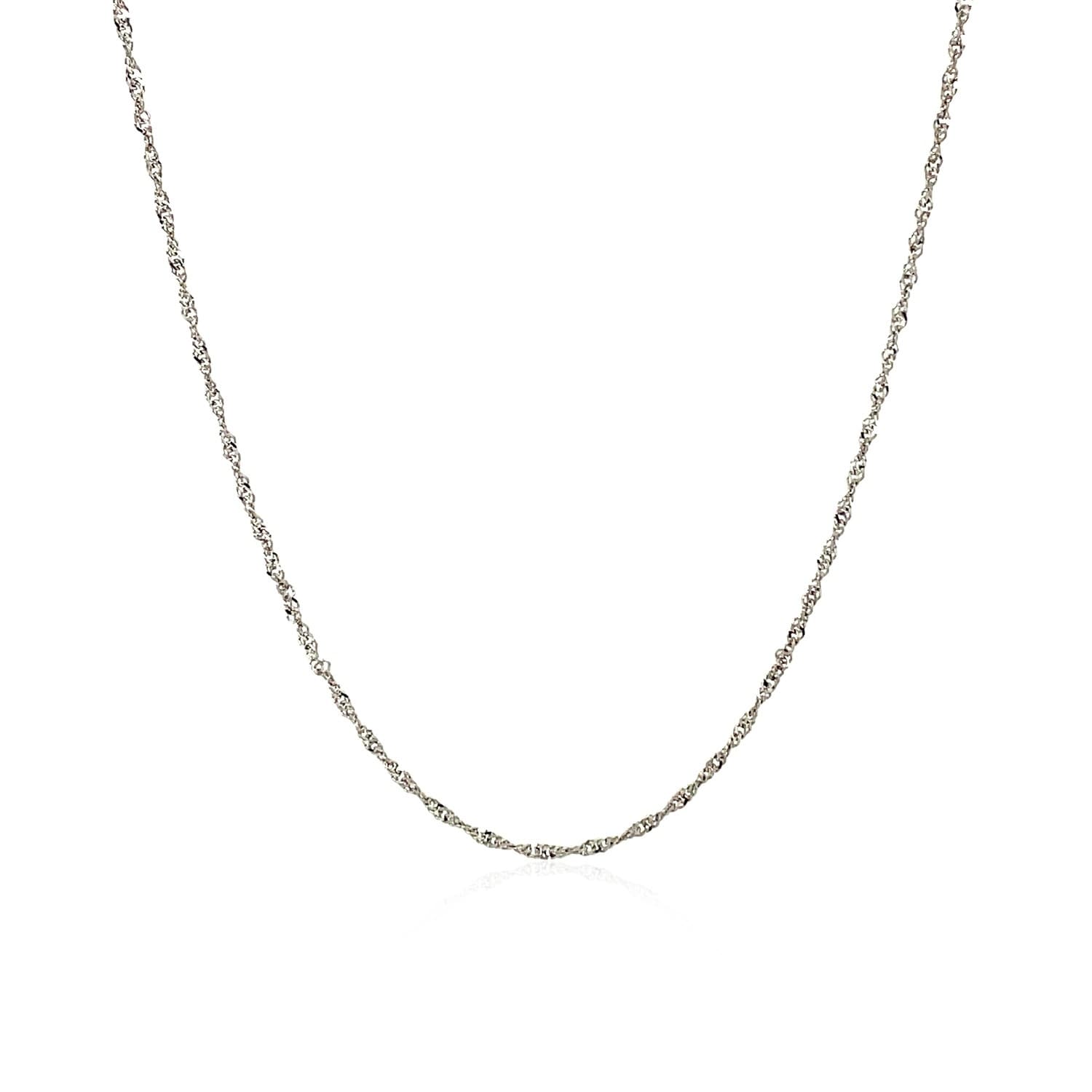 10K White Gold Singapore Chain 1.0Mm