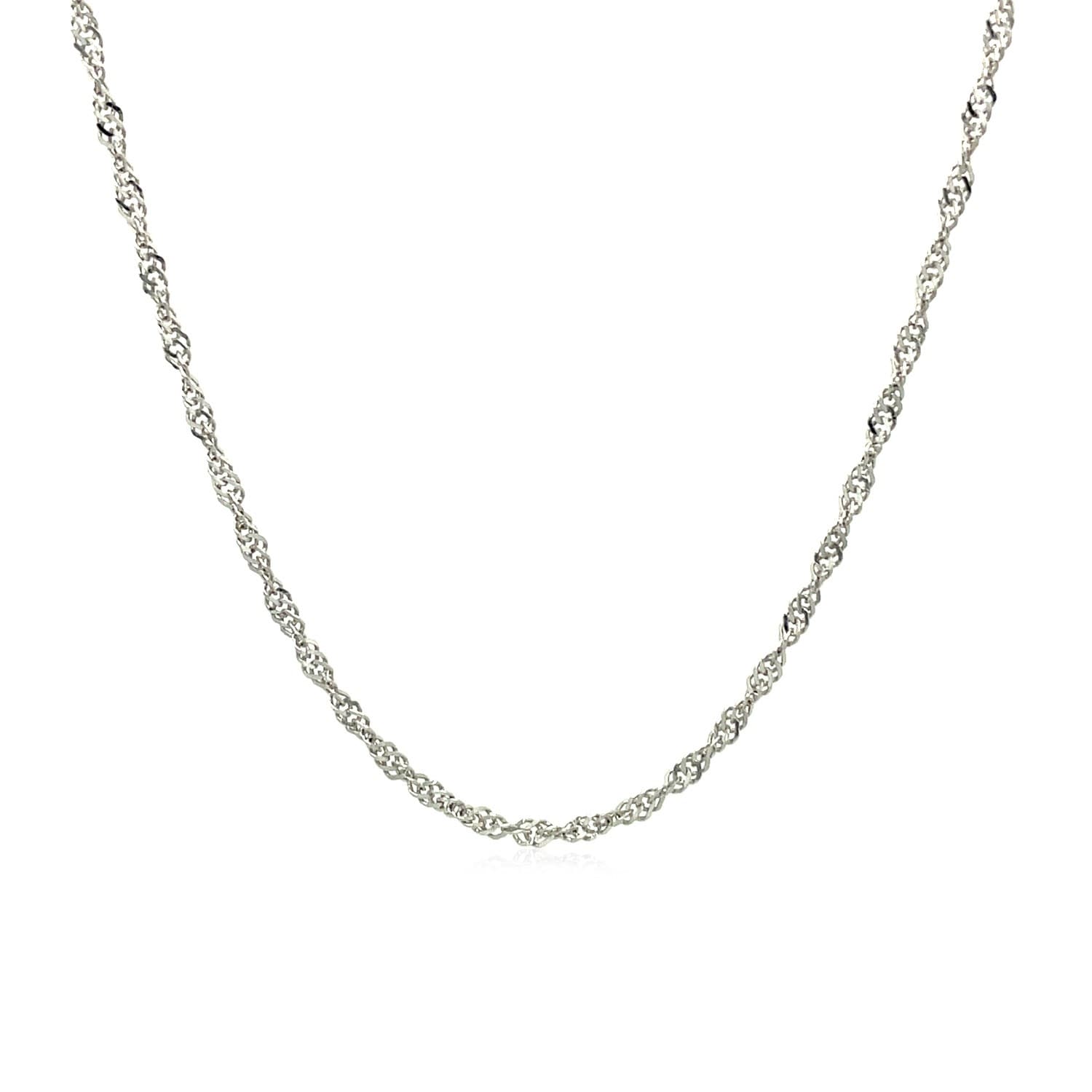 10K White Gold Singapore Chain 1.5Mm