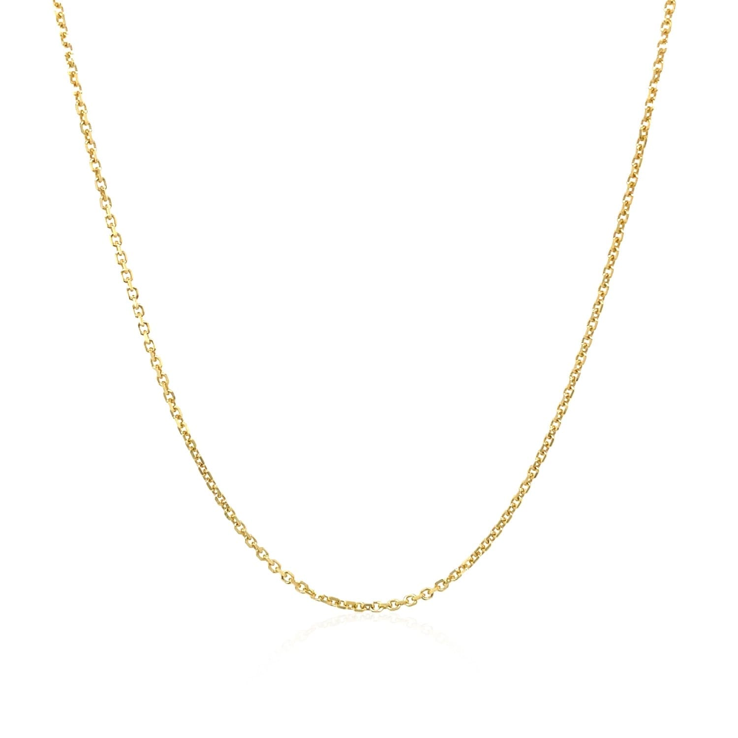 10K Yellow Gold Cable Chain 1.1Mm