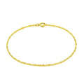10K Yellow Gold Singapore Bracelet 1.5Mm