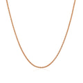 14K Rose Gold Adjustable Popcorn Chain 1.3Mm
