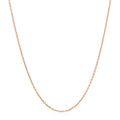 14K Rose Gold Round Cable Link Chain 0.7Mm