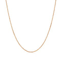 14K Rose Gold Cable Link Chain 1.1Mm