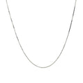 14K White Gold Adjustable Box Chain 0.6Mm