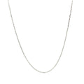 14K White Cable Link Chain 0.8Mm