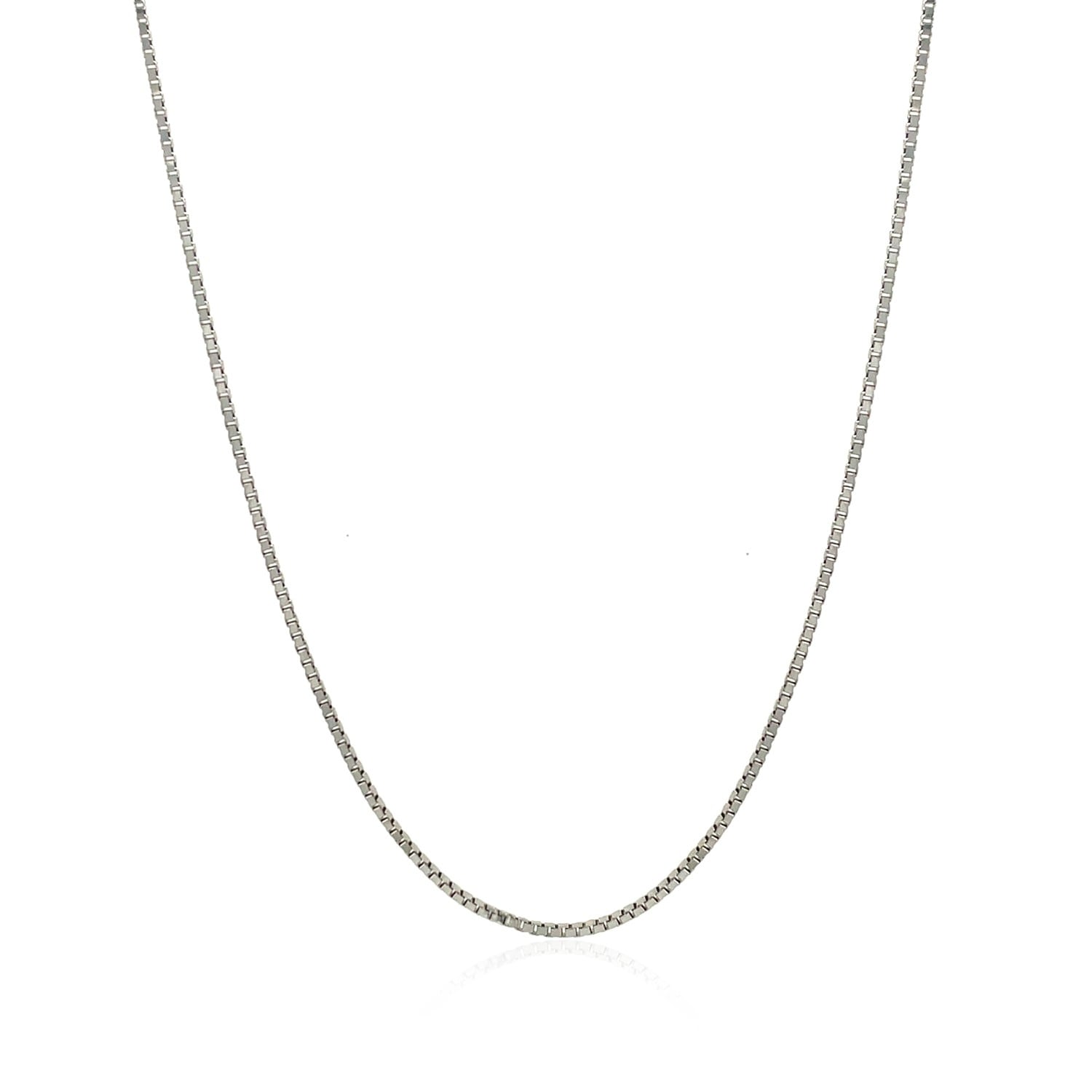 14K White Gold Classic Box Chain 1.0Mm