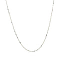 14K White Gold Diamond Cut Bead Chain 1.0Mm