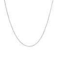 14K White Gold Diamond Cut Round Wheat Chain 0.6Mm