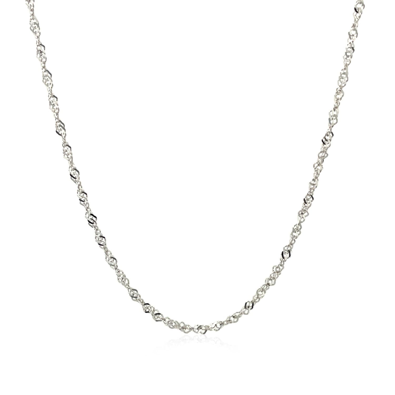 14K White Gold Singapore Chain 1.5Mm