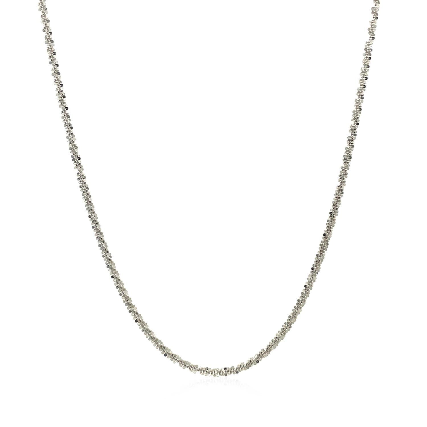 14K White Gold Sparkle Chain 1.5Mm