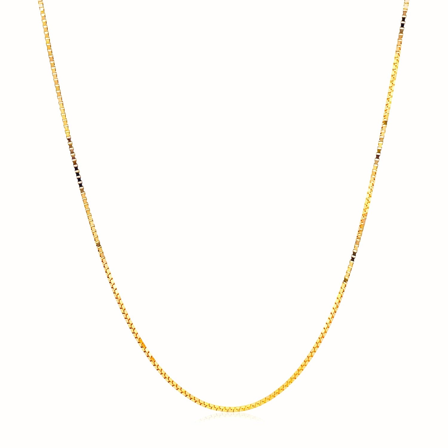 14K Yellow Gold Adjustable Box Chain 0.7Mm