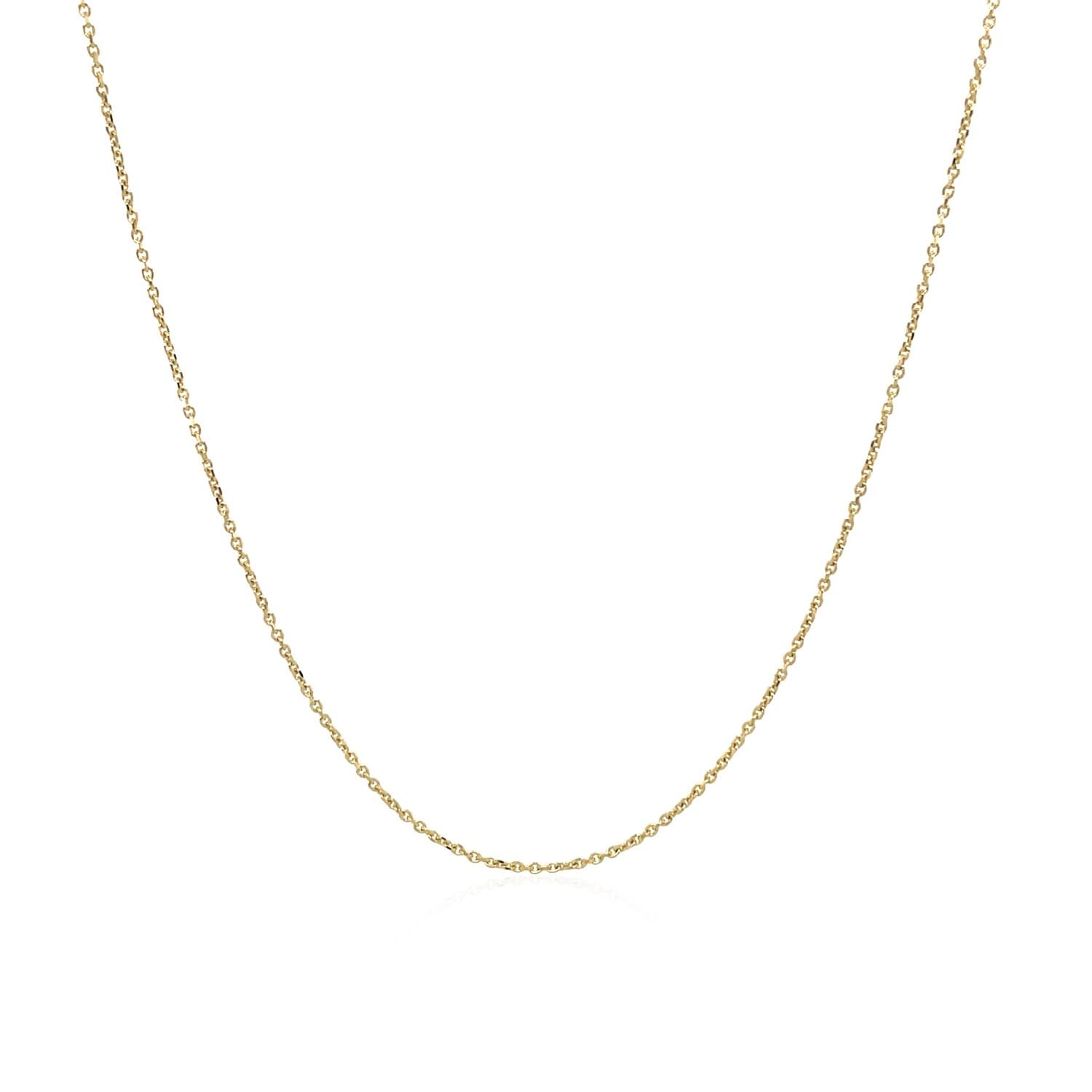 14K Yellow Gold Cable Link Chain 0.5Mm