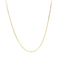 14K Yellow Gold Cable Link Chain 0.8Mm