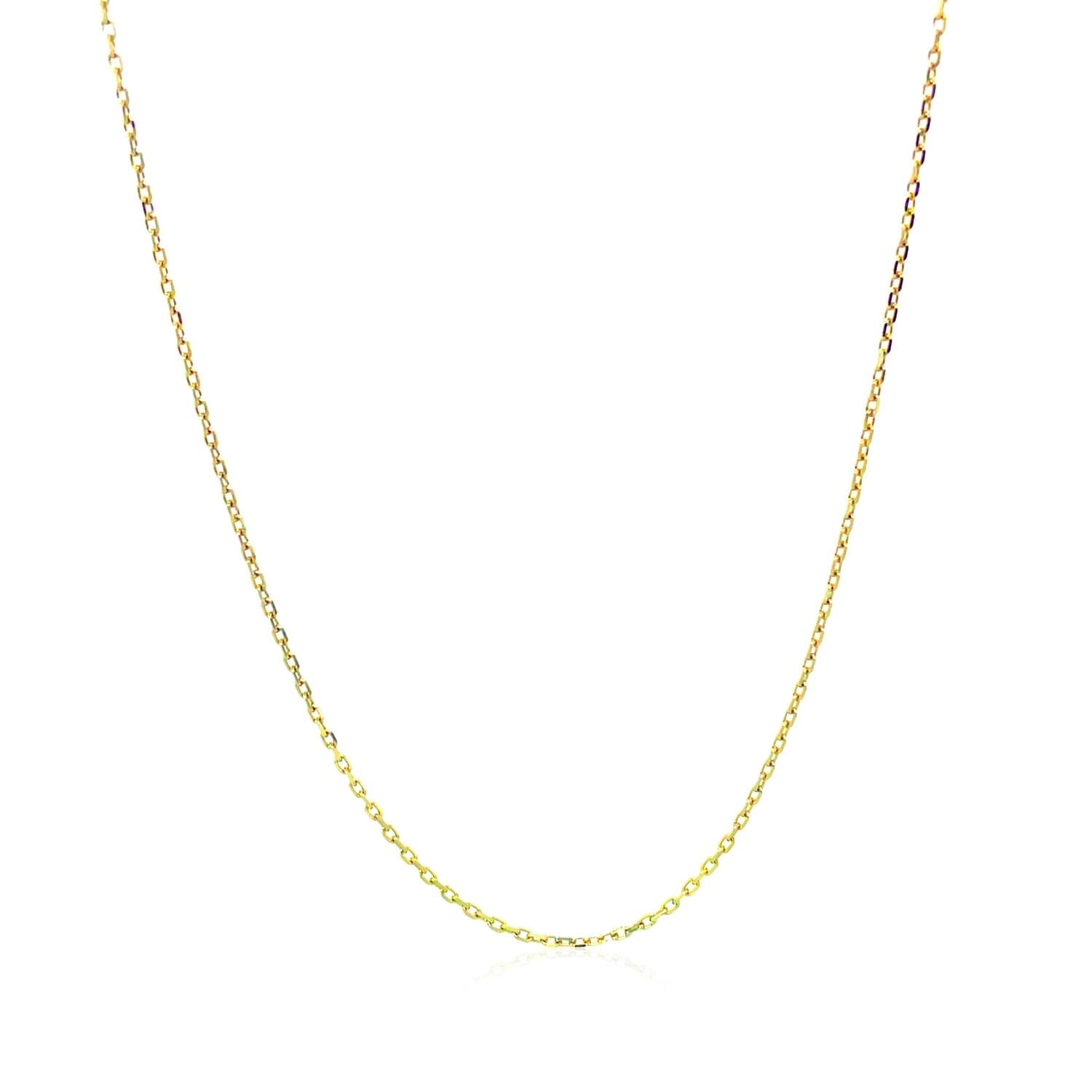 14K Yellow Gold Cable Link Chain 0.8Mm