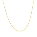 14K Yellow Gold Cable Link Chain Necklace 0.7Mm