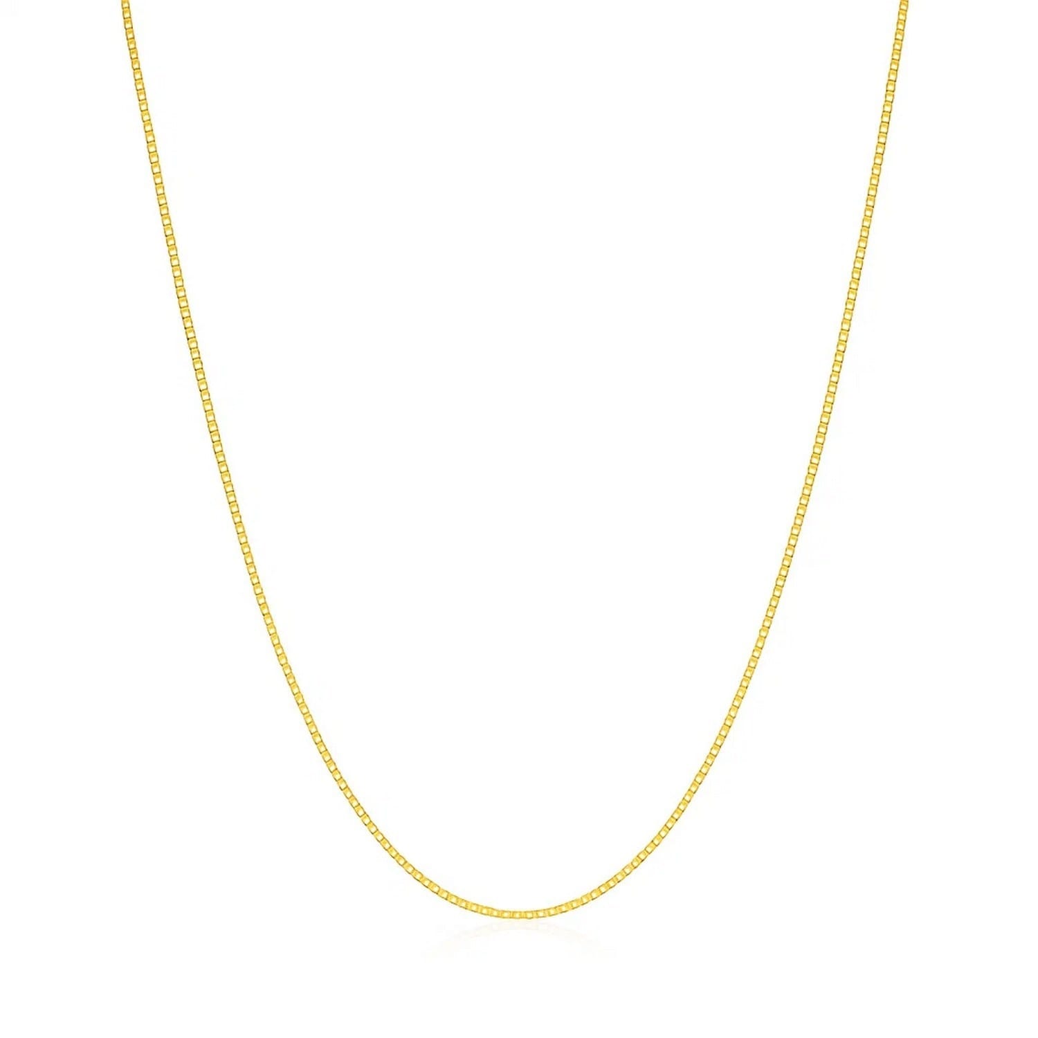 14K Yellow Gold Classic Box Chain 0.45Mm