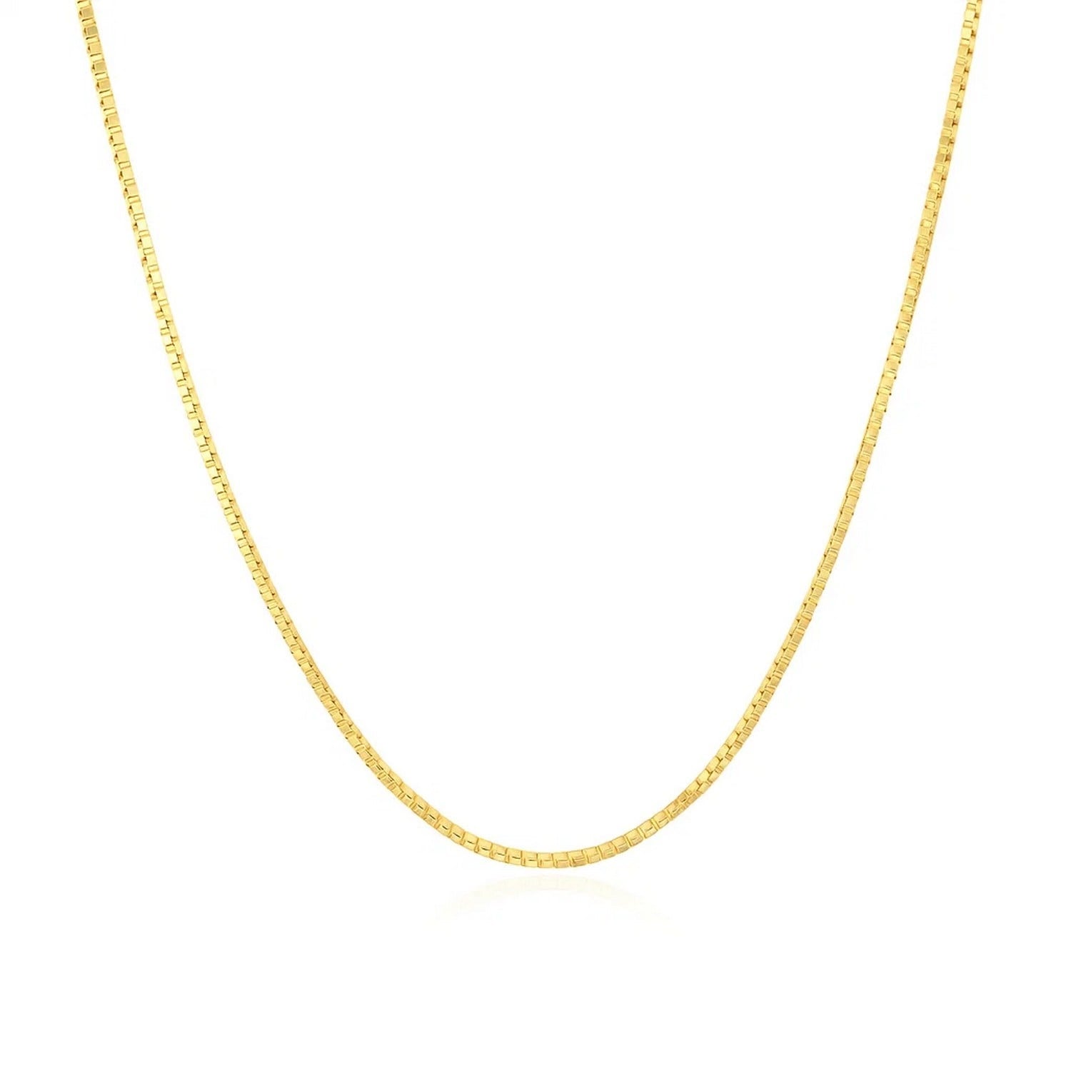 14K Yellow Gold Classic Box Chain 1.0Mm