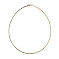 14K Yellow Gold Classic Omega Style Necklace 2 Mm