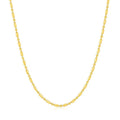 14K Yellow Gold Diamond Cut Alternating Bead Chain 1.5Mm