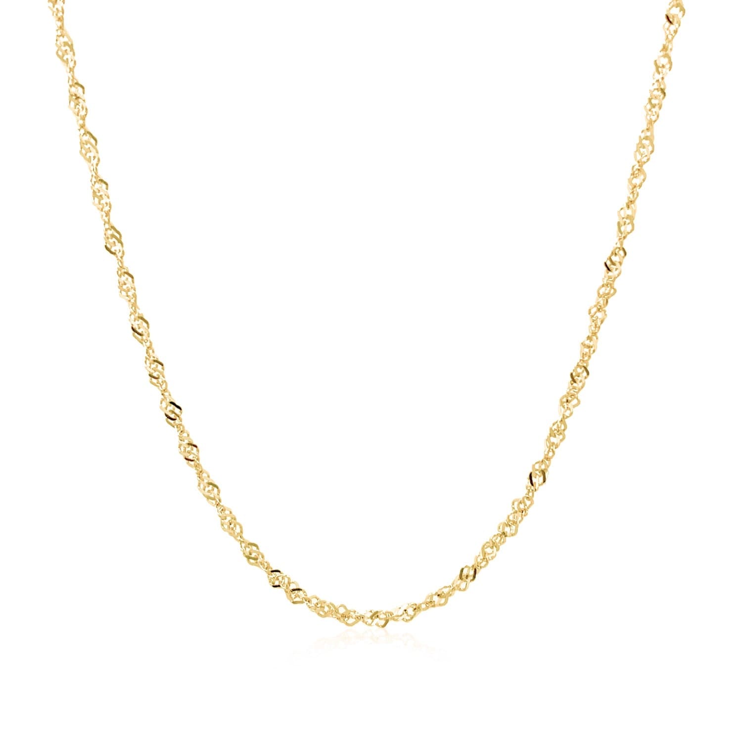 14K Yellow Gold Singapore Chain 1.5Mm