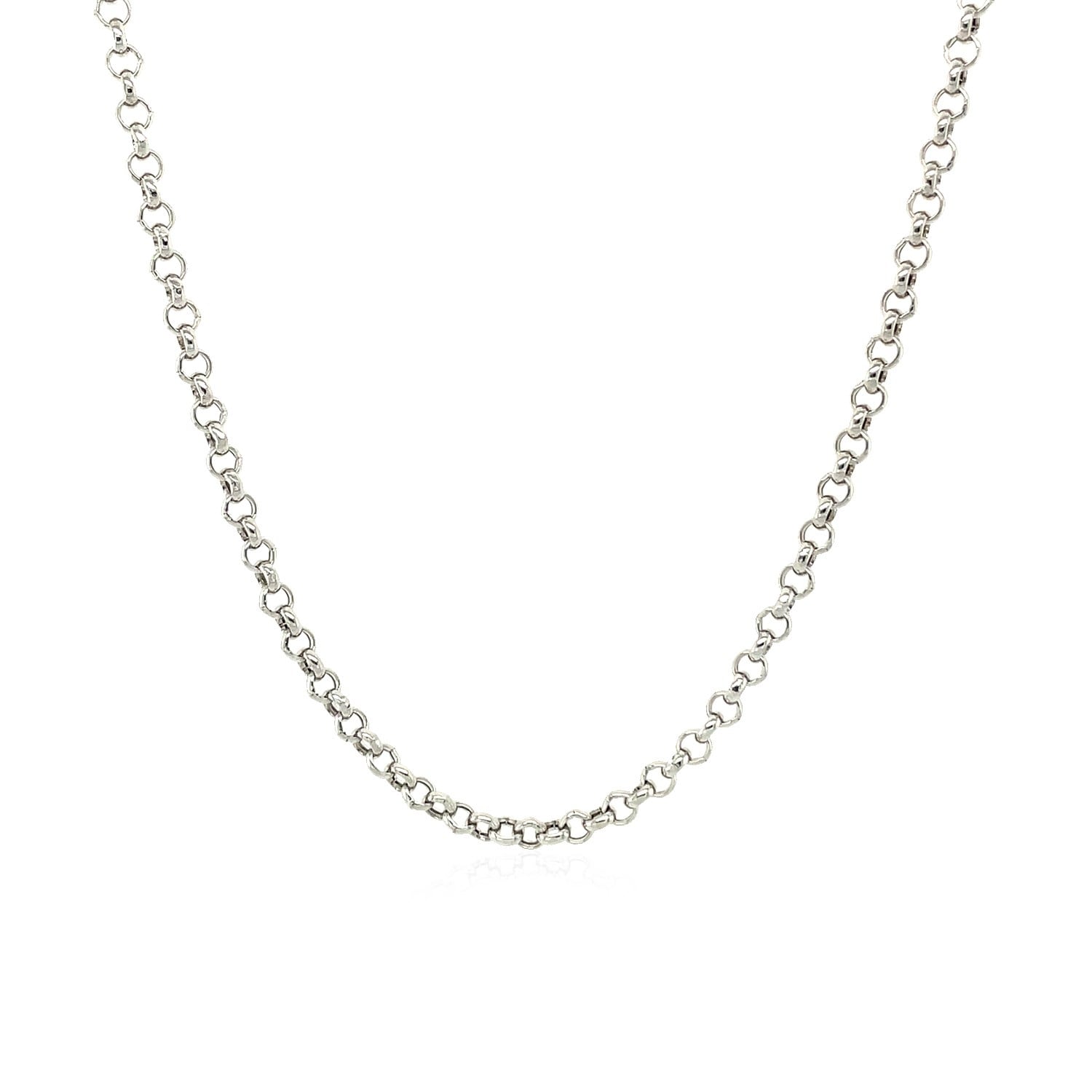 2.3Mm 14K White Gold Rolo Chain