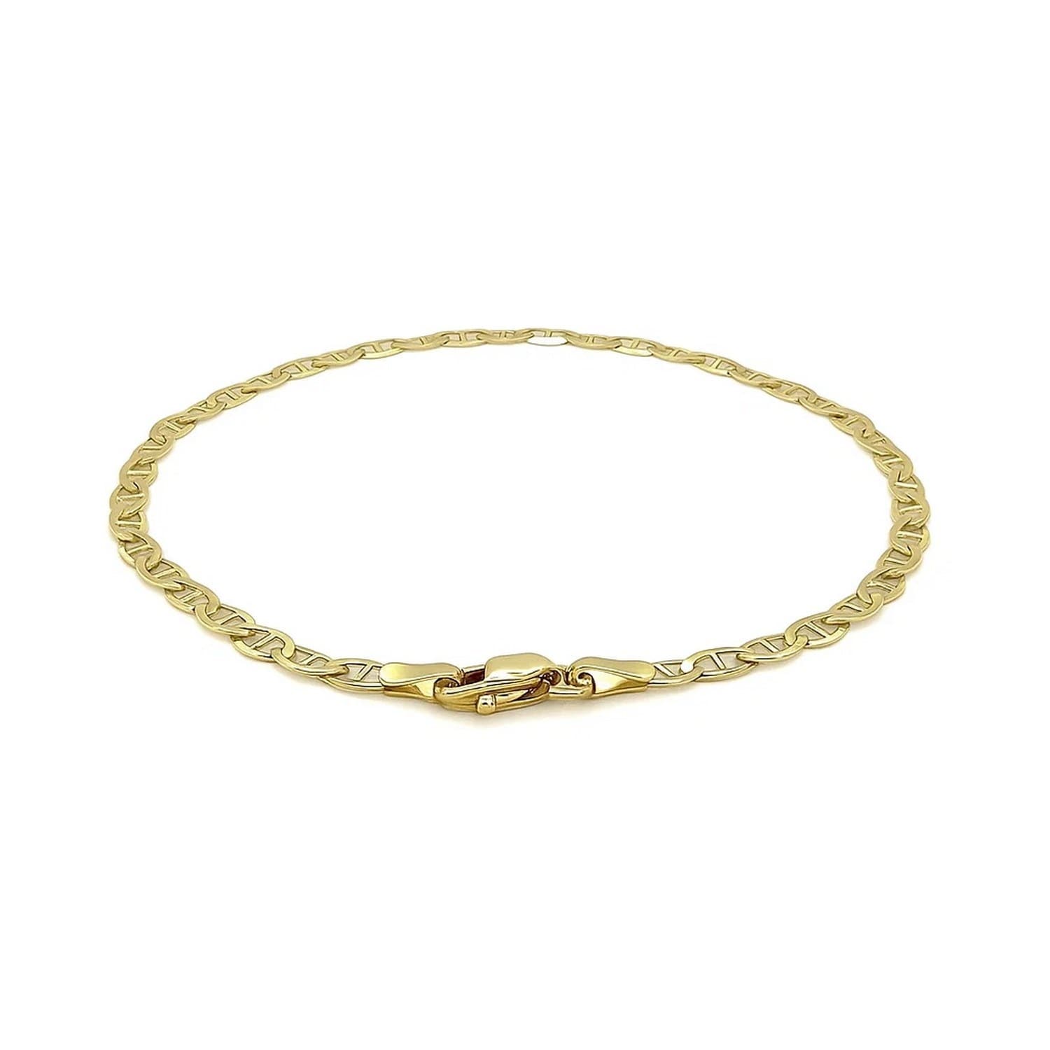 3.2Mm 10K Yellow Gold Mariner Link Anklet