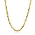 3.4Mm 14K Yellow Gold Round Box Chain