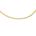 4.0Mm 14K Two Tone Gold Reversible Omega Necklace