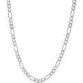 4.6Mm 14K White Gold Solid Figaro Chain