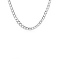 4.7Mm 14K White Gold Solid Curb Chain