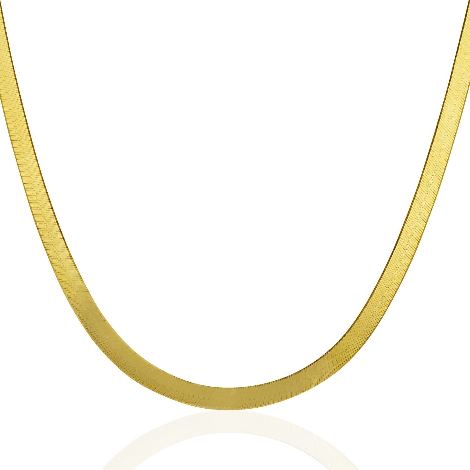5.0Mm 14K Yellow Gold Super Flex Herringbone Chain