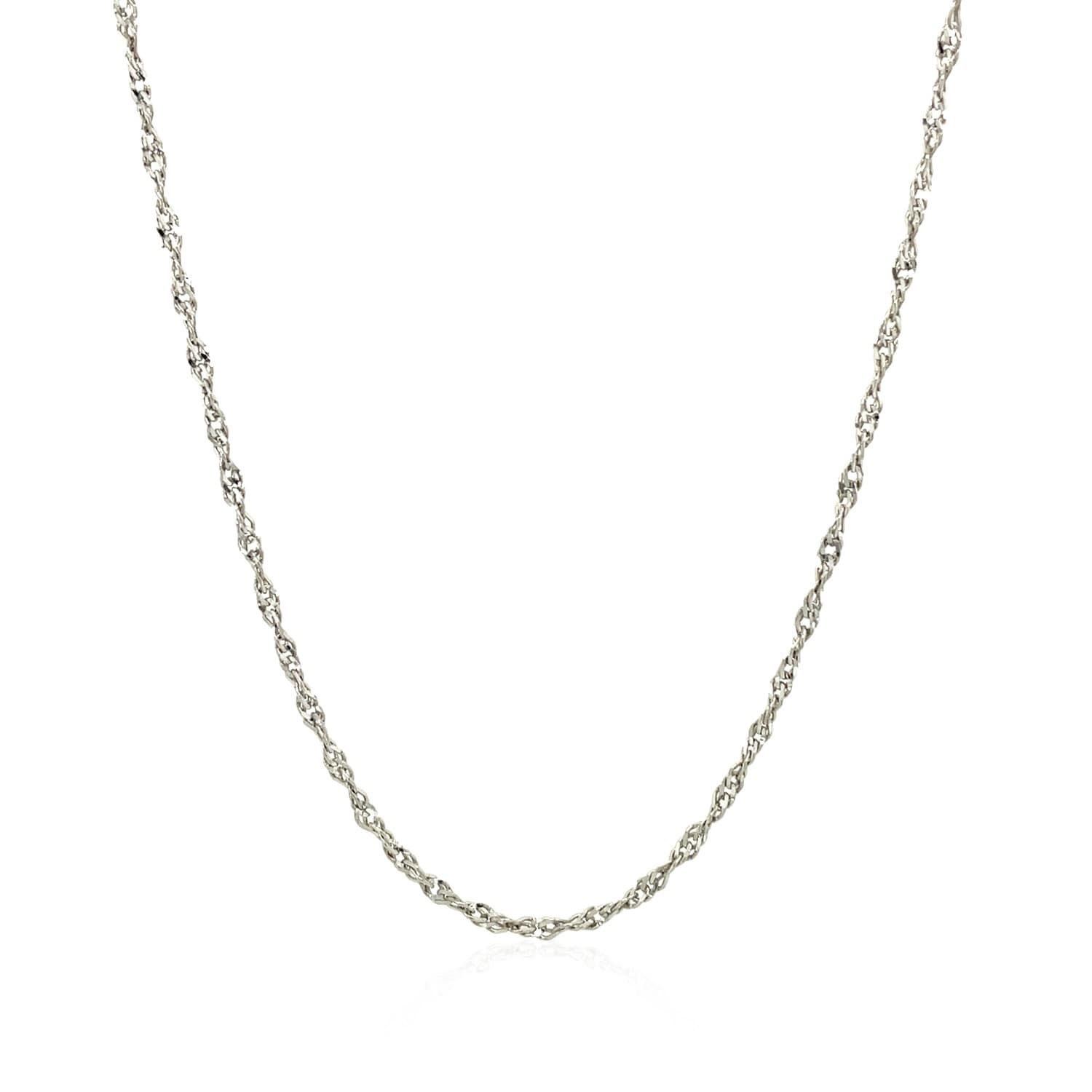 Sterling Silver 1.6Mm Singapore Style Chain