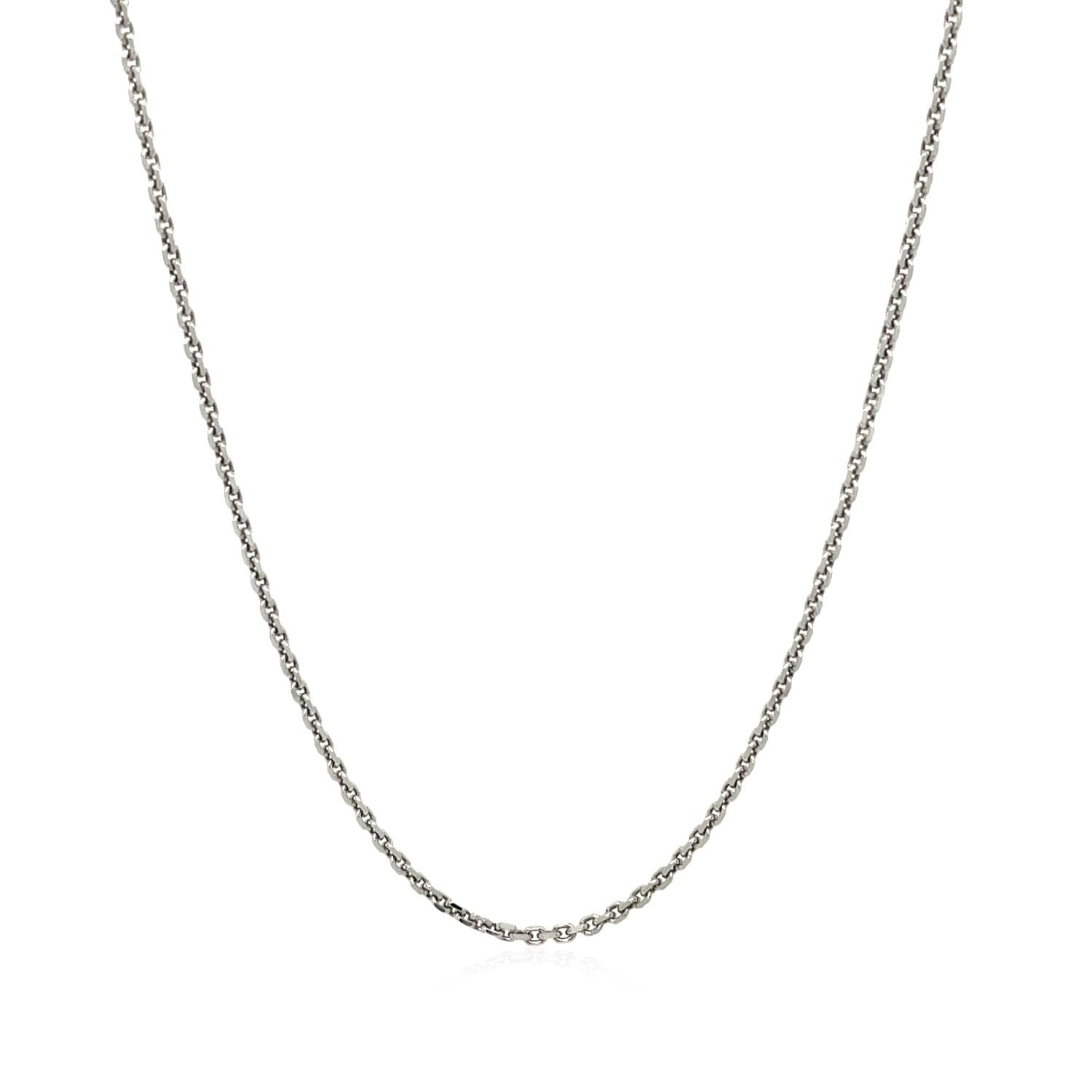 Sterling Silver Rhodium Plated Cable Chain 1.4Mm