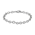 Sterling Silver Rhodium Plated Fancy Charm Bracelet