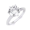 Sterling Silver Round Cz Solitaire Promise Engagement Ring 3 Ctw