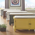 Maybelle Beige Velvet Cushioned Shutter Door Storage Bench By Inspire Q Classic