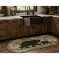 Mayberry Cozy Cabin Foliage Bear Accent Non Slip Lodge Cabin Mat 20 X44