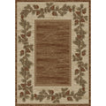 Rustic Lodge Pine Cone Border Cabin Brown Area Rug Multi 710 X 910