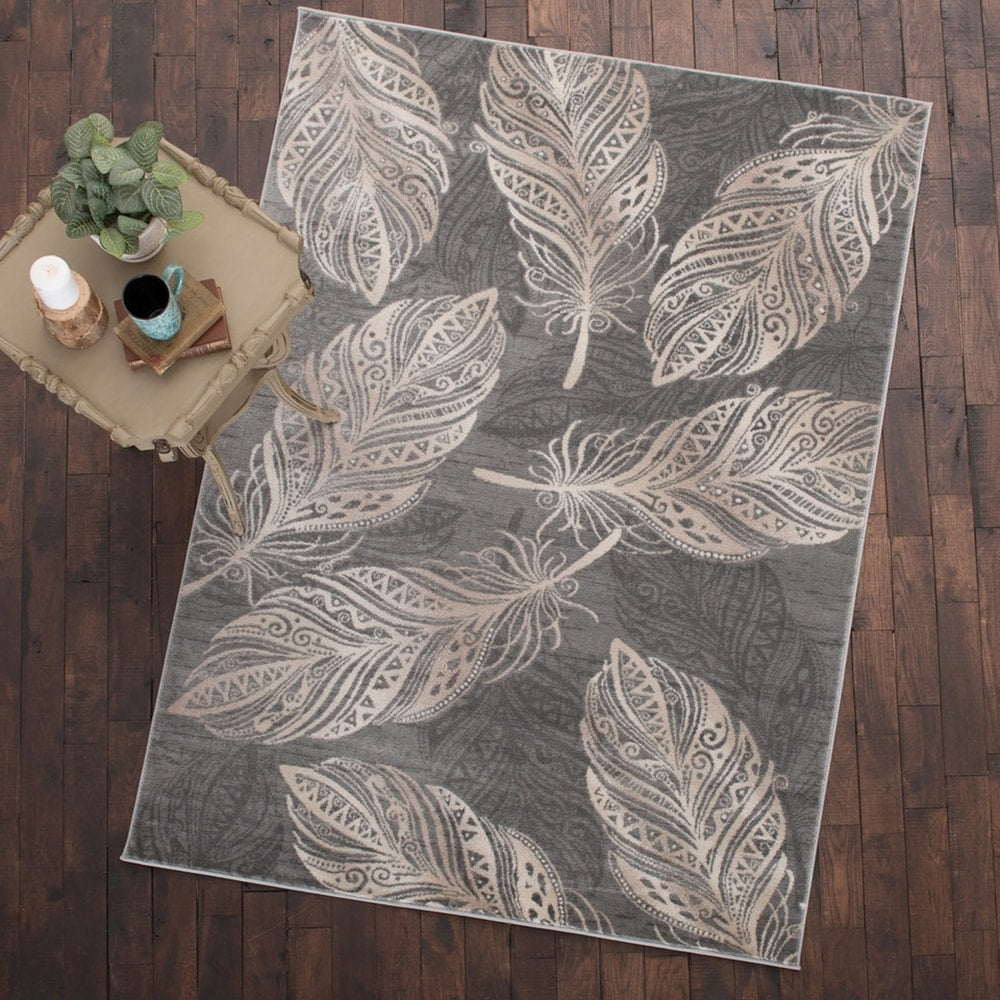 Mayberry Rug Feather Area Rug Gray 53 X73 53 X 73