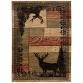 Mayberry Rugs Woodgrain Elk Multi Lodge Area Rug