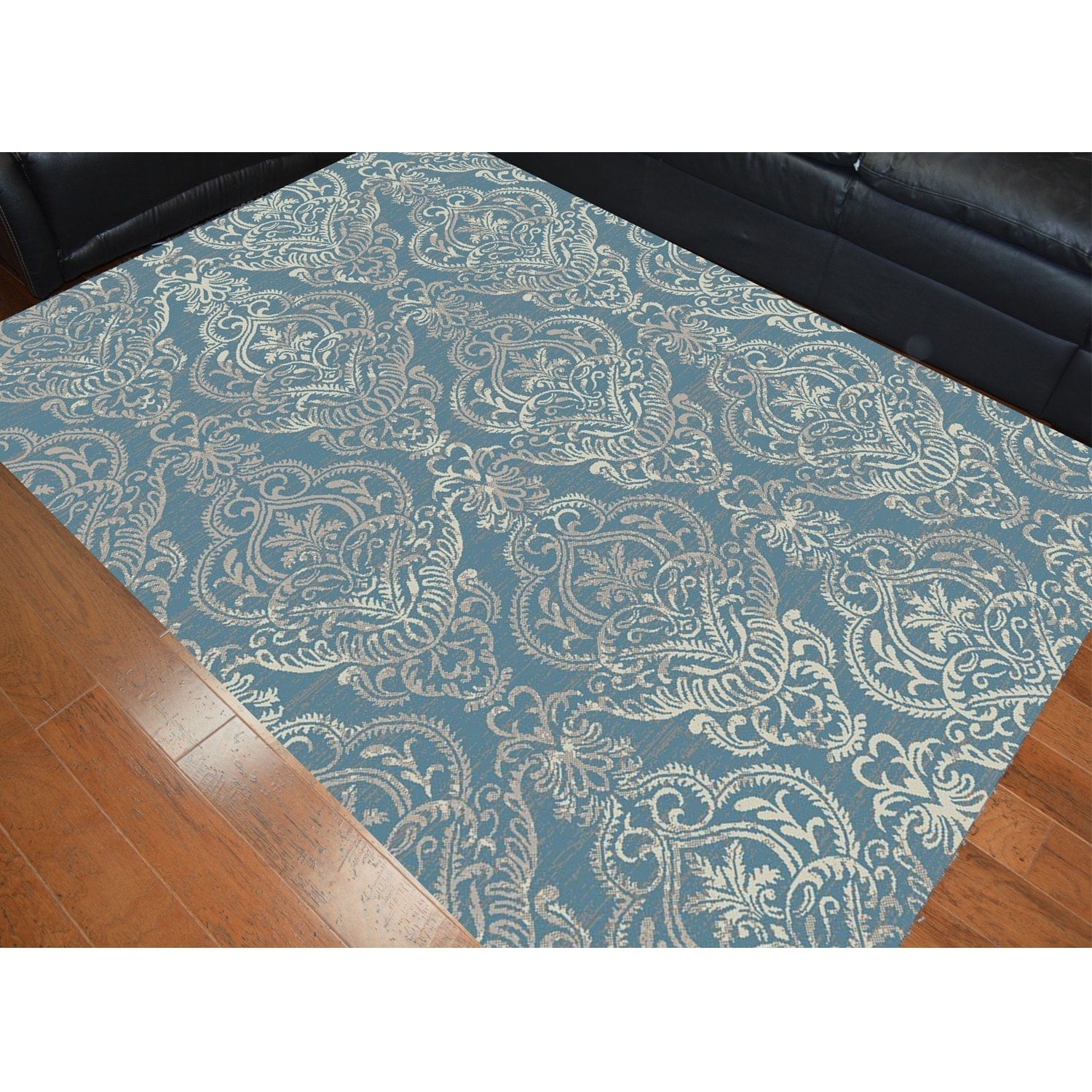Victoria Grey Polypropylene Machine Made Area Rug 53 X77 53 X 77